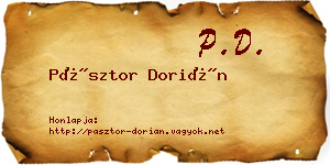 Pásztor Dorián névjegykártya